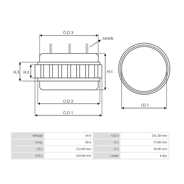 Statore ricambi auto per Bosch F00M130116