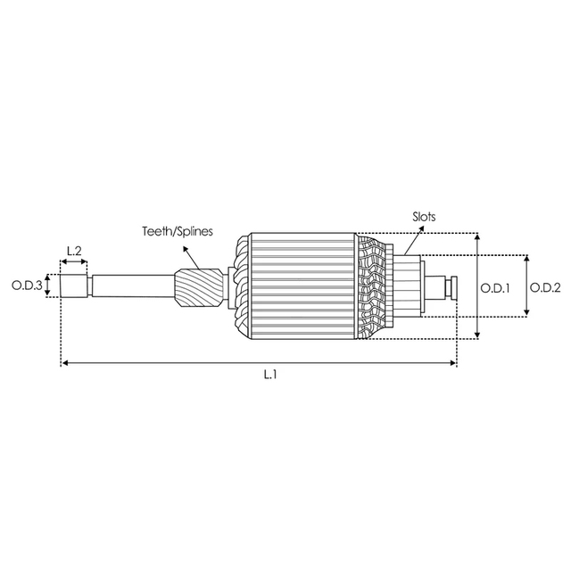 Armatura motorino avviamento 619417 per VALEO VOLVO 12V 8T IM539 594529