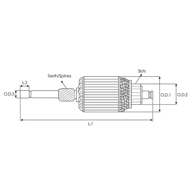 Armatura motorino di avviamento 618114 per HITACHI ISKRA NISSAN 8T IM3044 211411111