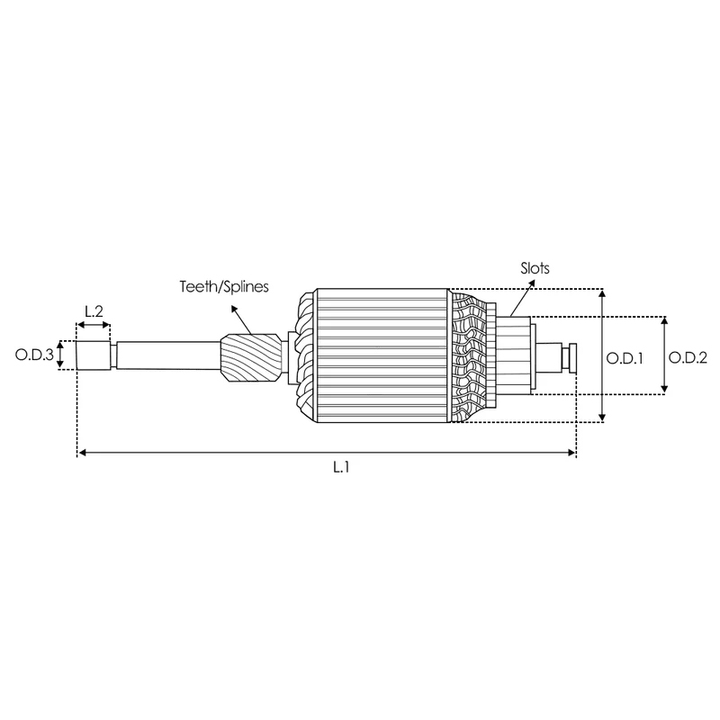 Armatura motorino di avviamento 618114 per HITACHI ISKRA NISSAN 8T IM3044 211411111