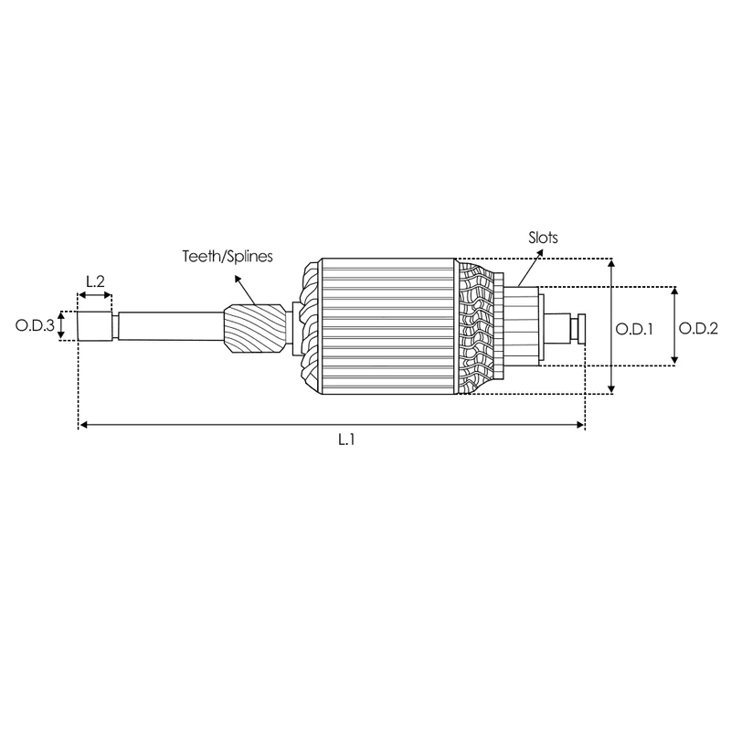 Armatura motorino di avviamento 619421 per HYUNDAI KIA MITSUBISHI 16T IM542